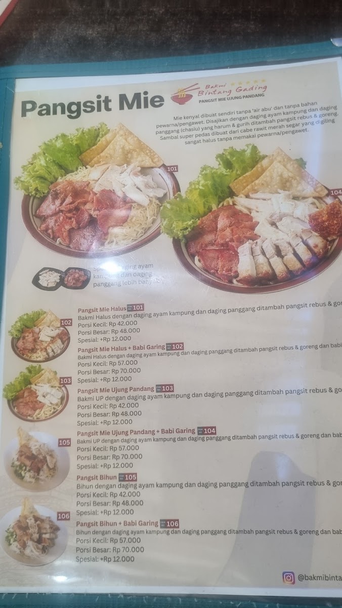 Bakmi Bintang Gading Menu - Image 5